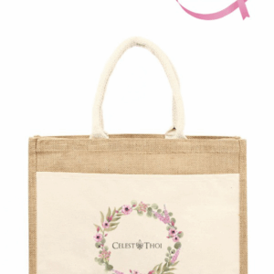 Ring Floral Jute Bag